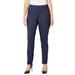 Plus Size Women's Essential Flat Front Pant by Catherines in Navy (Size 1X)