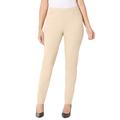 Plus Size Women's Essential Flat Front Pant by Catherines in Sycamore Tan (Size 3X)