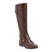 Wide Width Women's The Whitley Wide Calf Boot by Comfortview in Brown (Size 10 1/2 W)