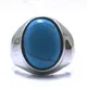 Bague Cool Big Blue Stone en acier inoxydable SION L Black Rock Party meilleur cadeau livraison