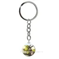 Porte-clés avec cabochon en verre pour enfants deux Shrek animal de la faune bijoux mignons