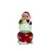 Transpac Dolomite 9 in. Red Christmas Light Up Snowflake Santa