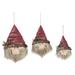 Transpac Foam 12 in. Brown Christmas Santa Head Ornament Set of 3