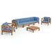 Brava Outdoor Acacia Wood 7-piece Chat Set by Christopher Knight Home