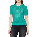 Superdry Women's Bella Pointelle Knit Tee T-Shirt, Green (Pepper Green Y3y), L