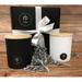 rosbas 2 Piece Egyptian Amber Scented Jar Candle Set Soy, Cotton in White/Black | 4 H x 8 W x 8 D in | Wayfair SV1-BW-EA