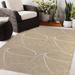 White 72 x 48 x 0.08 in Area Rug - Bay Isle Home™ Henry Street Floral Beige Indoor/Outdoor Area Rug Polyester | 72 H x 48 W x 0.08 D in | Wayfair