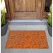 Arlmont & Co. Apria Mums Non-Slip Outdoor Door Mat Synthetics in White | 36 H x 24 W x 0.08 D in | Wayfair 78629BAC83DC49EA8B4108D78AA77861