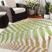 Green/White 108 x 0.08 in Area Rug - Bay Isle Home™ Harless Floral Green/Gold/White Indoor/Outdoor Area Rug Polyester | 108 W x 0.08 D in | Wayfair