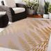 Yellow 108 x 0.08 in Area Rug - Bay Isle Home™ Hardt Floral Pink/Gold Indoor/Outdoor Area Rug Polyester | 108 W x 0.08 D in | Wayfair