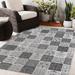 White 120 x 96 x 0.08 in Area Rug - Bungalow Rose Patchwork Gray/Ivory Indoor/Outdoor Area Rug Polyester | 120 H x 96 W x 0.08 D in | Wayfair