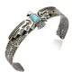 Bracelets aigle sculptés antiques plaqués or et argent pour hommes et femmes manchette tribale