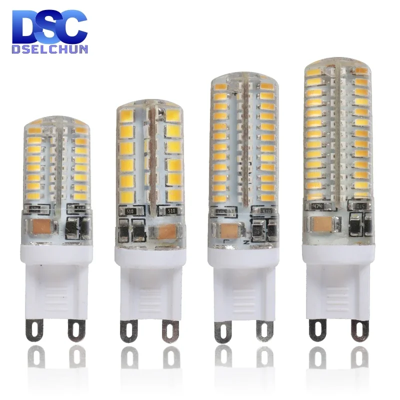 4 pièces G9 LED 3W 4W 5W 6W 220V LED G9 lampe ampoule LED SMD 2835 3014 LED G9 lumière remplacer 30W/60W lampe halogène lumière blanc froid/chaud