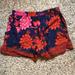 Anthropologie Shorts | Anthropologie Printed Shorts | Color: Blue/Orange | Size: Xs