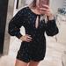 Free People Other | Free People Black Floral Keyhole Button Up Romper | Color: Black | Size: S