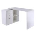 Bureau d'angle bureau droit modulable 2 en 1 blanc