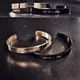Vnox-Bracelets de base personnalisés à gravure gratuite pour femmes et hommes Bracelets simples en