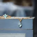 Collier pendentif clavicule en diamant topaze naturelle pour dames bijoux en argent tempérament