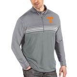 Men's Antigua Steel/Gray Tennessee Volunteers Big & Tall Pace Quarter-Zip Pullover Jacket