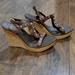 Jessica Simpson Shoes | Jessica Simpson Studded Cork Wedges | Color: Brown/Tan | Size: 8.5