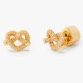 Kate Spade Jewelry | Kate Spade Pave Loves Me Knot Mini Earrings | Color: Gold | Size: Os