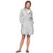 Plus Size Women's Hooded Fleece Robe by ellos in Heather Grey (Size 4X)