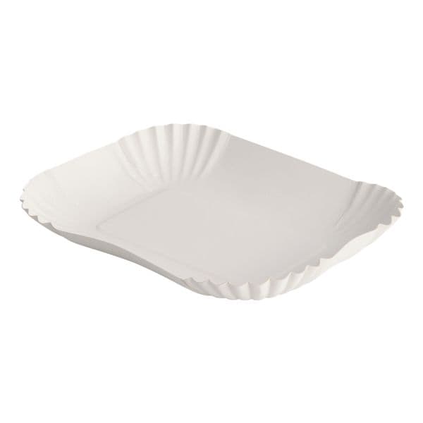 Papstar 250 Pappschalen eckig weiß - 13 x 17,5 cm weiß, 17.5x3x13 cm Image