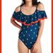 Disney Swim | Host Pick! Disney Nwt Mickey Minnie One Piece Swimsuit Small | Color: Blue/Red | Size: S