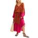 Free People Dresses | Free People Never Forget Long Sleeve Maxi Dress | Color: Brown/Pink | Size: S