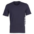 BOSS Mens Identity T-Shirt RN Stretch-Cotton Pyjama T-Shirt with Logo Print Dark Blue