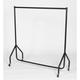 The Shopfitting Shop Heavy Duty Metal Clothes Rail Garment Rail 3ft Long x 5ft High Black Steel Storage Rack