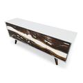 Arditi Collection Lampetia Walnut Wood Credenza Wood in Brown/White | 31.5 H x 70.9 W x 19.7 D in | Wayfair CREDENZA-LUX-WALNUT-180-80