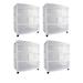 Sterilite At Home 3 Drawer Wide Storage Cart Container w/ Casters Plastic in White | 25.62 H x 15.25 W x 21.88 D in | Wayfair 4 x 29308001