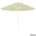 California Umbrella 11' Rd. Alum/Fiberglass Rib Market Umb,Crank Lift/Collar Tilt, Dbl Wind Vent, White Finish, Pacifica Fabric