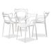 Landry Modern Stackable Plastic Dining Chair Set (4pc)