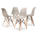 Jaspen Modern and Contemporary Plastic and Wood Dining Chair Set (4pc)