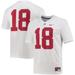 Men's Nike #18 White Alabama Crimson Tide Game Jersey