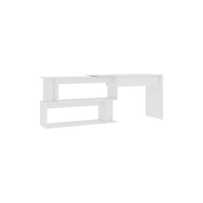 vidaXL Eckschreibtisch Weiß 200x50x76 cm Holzwerkstoff Image