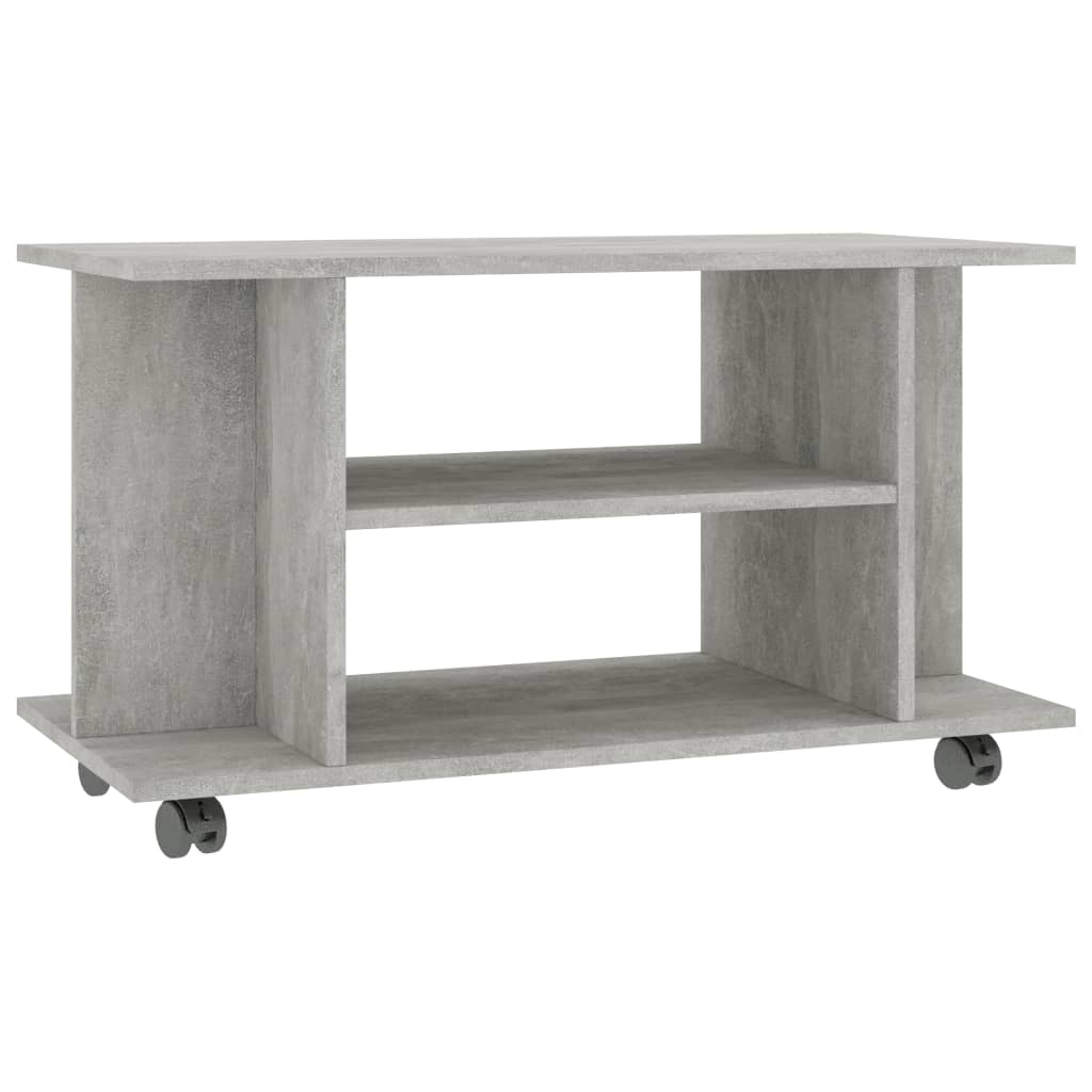 vidaXL TV-Schrank mit Rollen Betongrau 80x40x45 cm Holzwerkstoff Image