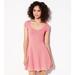 American Eagle Outfitters Dresses | American Eagle Skater Dress W/ Keyhole Back | Color: Pink/Tan | Size: M