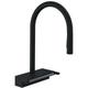 Hansgrohe - M81 - Mitigeur d'évier Aquno Select 170 avec douchette extractible et jet plat, noir