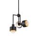 Troy Lighting North 16 Inch 3 Light Multi Light Pendant - F8716-SBK/GL