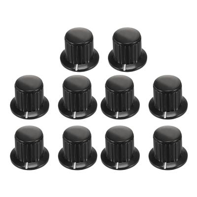 10Pcs 6mm Insert Shaft 25x19.5mm Plastic Potentiometer Rotary Knob Pots - #B-10pcs