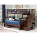 Columbia Staircase Bunk Bed Twin over Full in Walnut