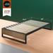 Priage by ZINUS GOOD DESIGN™ Winner 14 Inch Brown Metal and Wood Platforma Bed