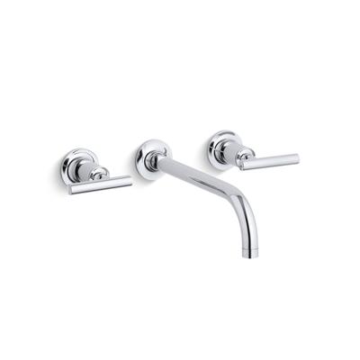 Purist(R) wall-mount bathroom sink faucet trim with lever handles and 9