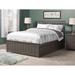 Mission Full Platform Bed with Matching Foot Board with 2 Urban Bed Drawers in Grey