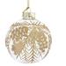 Kurt Adler 80MM Clear with Gold Pinecones Glass Ball Ornaments, 6-Piece Set