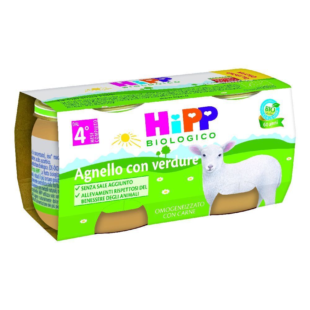 HiPP Bio Agnello con Verdure 2x80 g Pappa