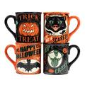 Certified International Scaredy Cat Mug Set Ceramic in Brown | 4.25 H in | Wayfair 37231